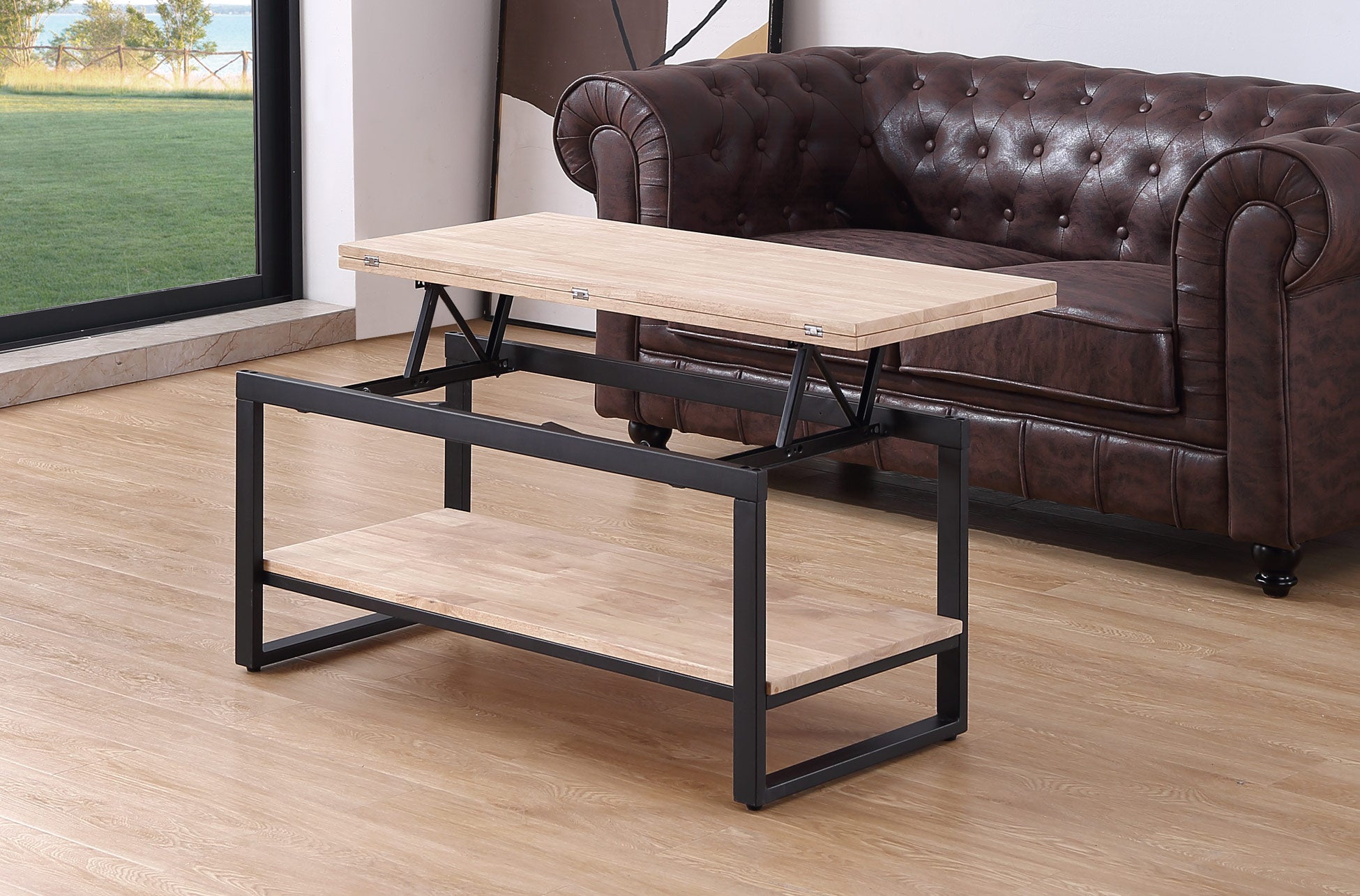 Mesa Centro Elevable y Extensible Steve 100x45 cm Roble - imagen 3