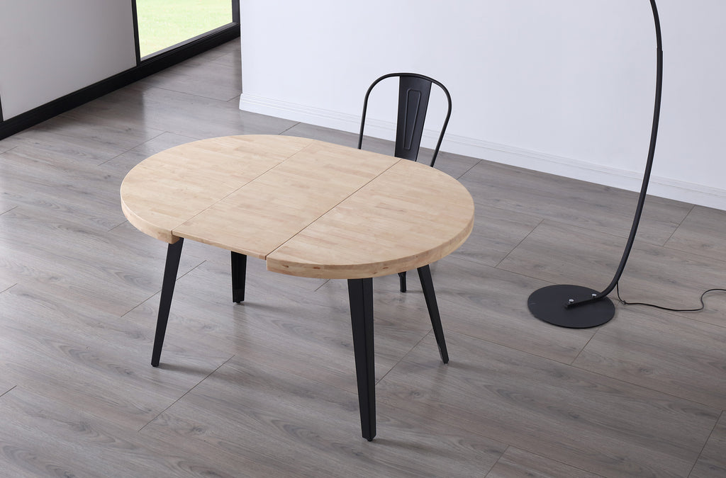 Mesa Comedor Redonda Extensible Berg 100 - 140 - 180 cm Roble - imagen 3