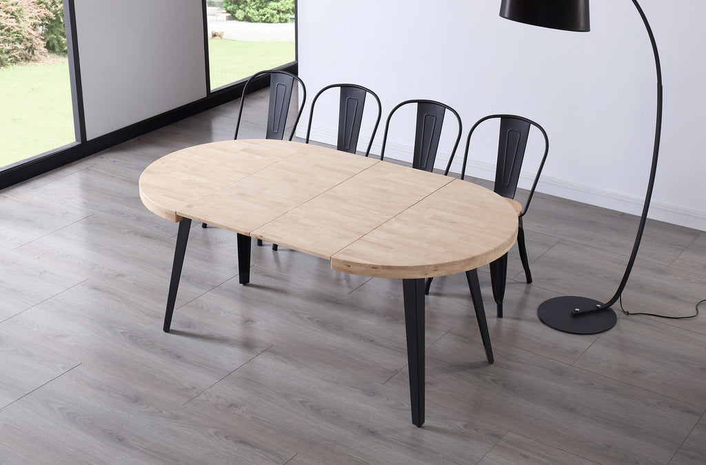 Mesa Comedor Redonda Extensible Berg 100 - 140 - 180 cm Roble - imagen 4