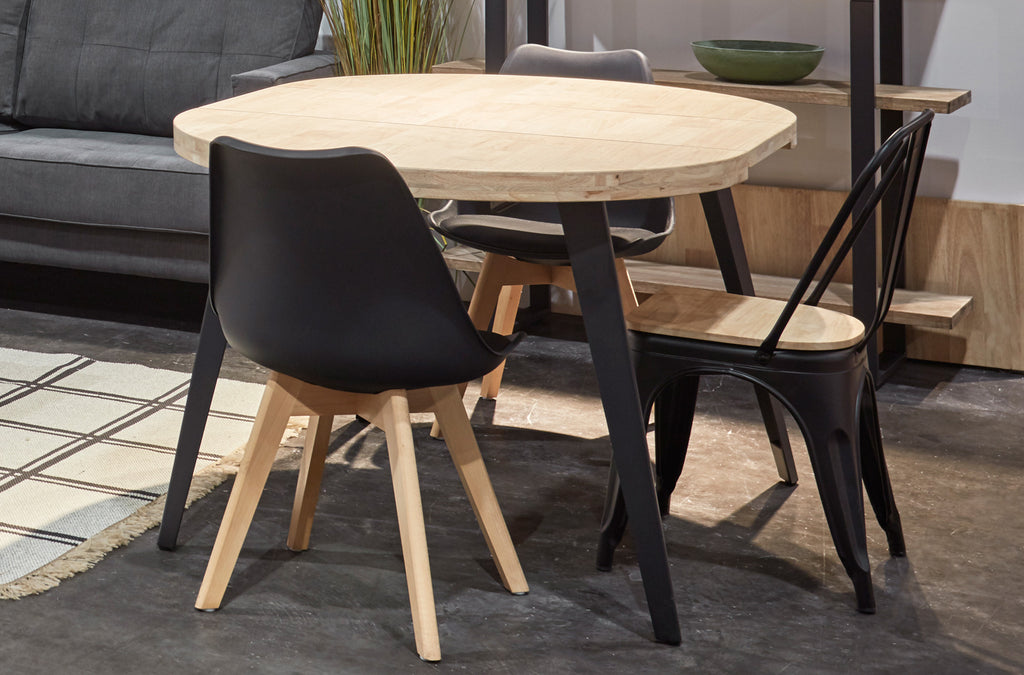 Mesa Comedor Redonda Extensible Berg 100 - 140 - 180 cm Roble - imagen 5