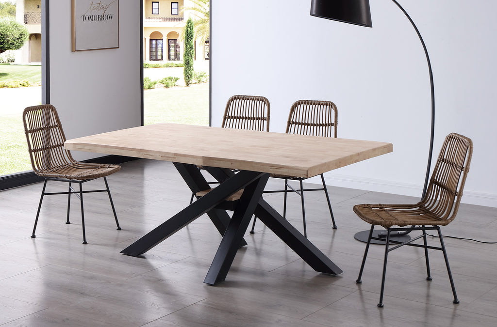 Mesa Comedor Fija Xena 180x100 cm Roble Tapa con Forma - imagen 2