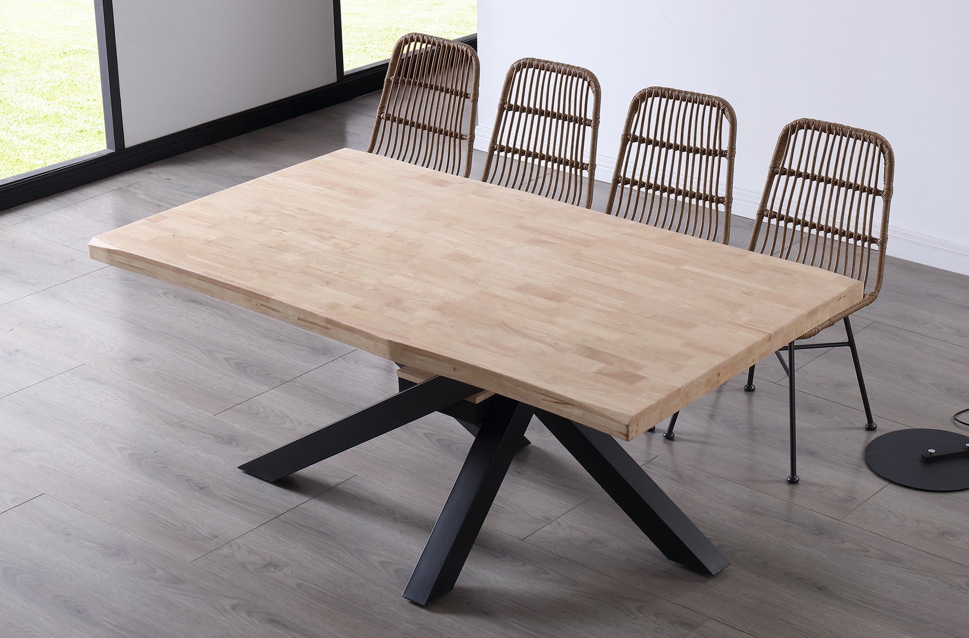 Mesa Comedor Fija Xena 180x100 cm Roble Tapa con Forma - imagen 3