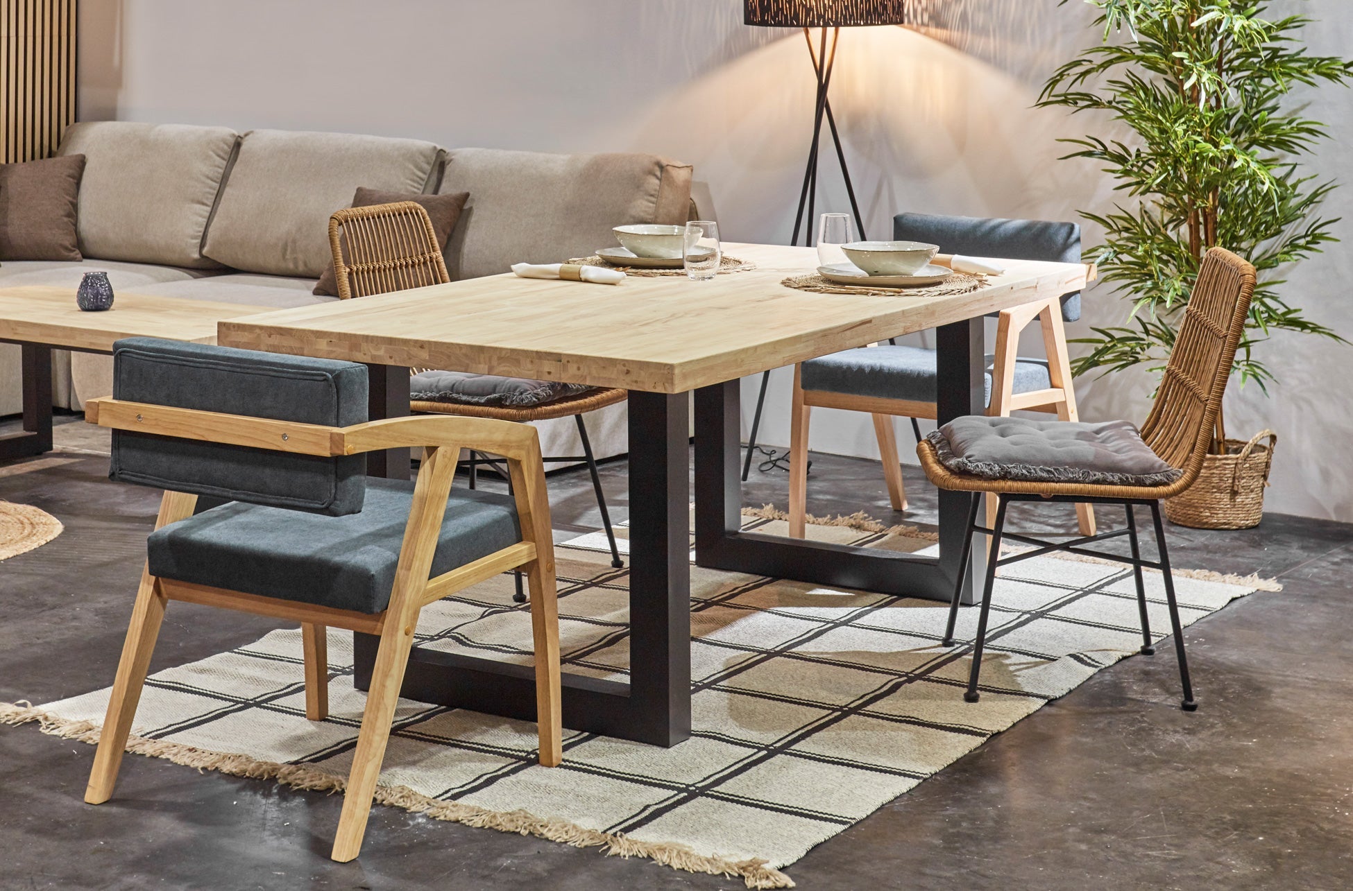 Mesa Comedor Fija Loft Roble