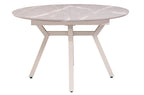 Mesa Comedor Redonda Extensible Paul 130 - 160x130 cm Cerámica Grey / Blanco - imagen 2