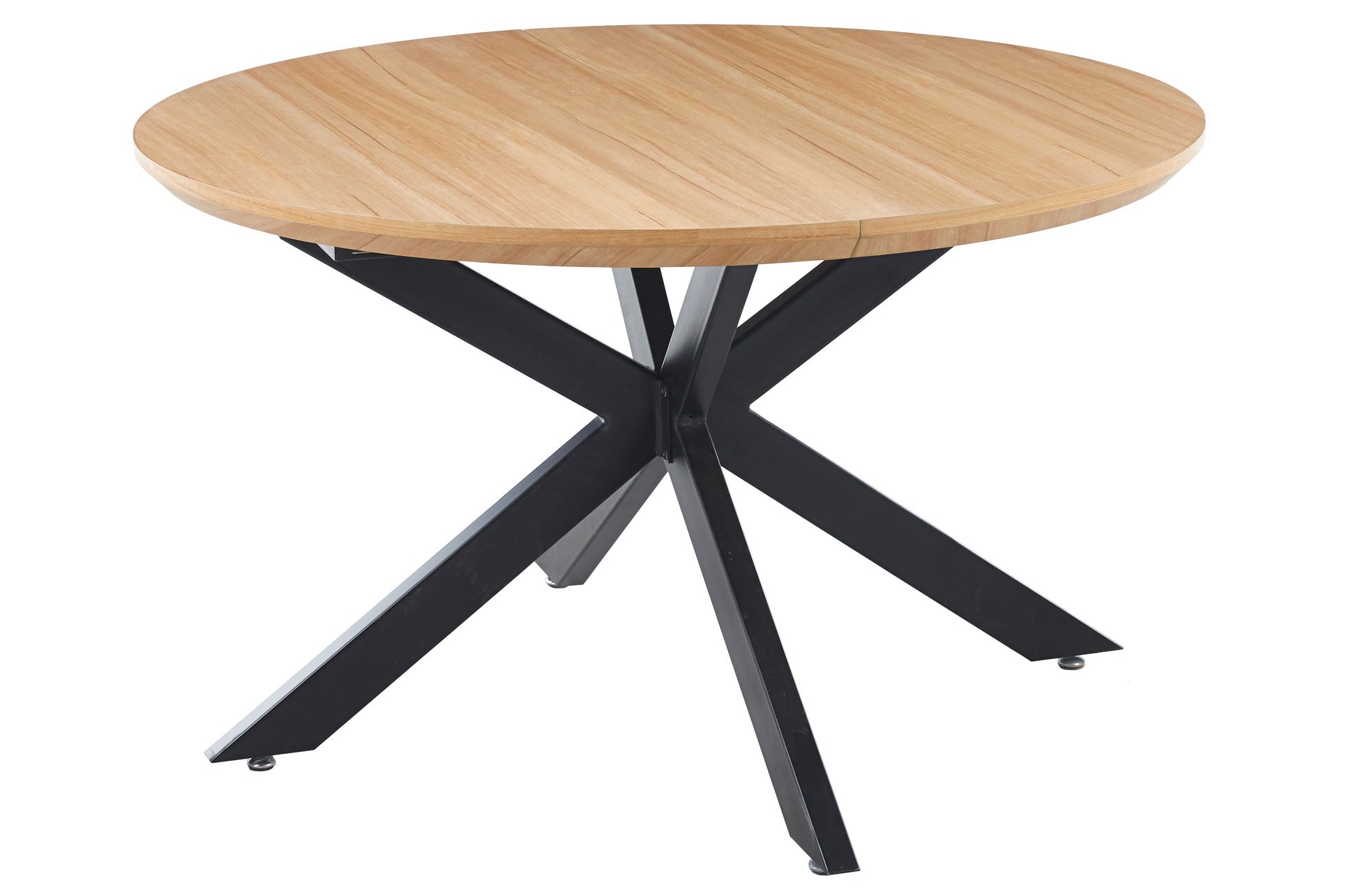 Mesa Comedor Redonda Extensible Cross 130 - 170 - 210x130 cm Oak / Negro