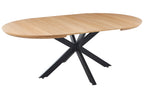 Mesa Comedor Redonda Extensible Cross 130 - 170 - 210x130 cm Oak / Negro - imagen 2