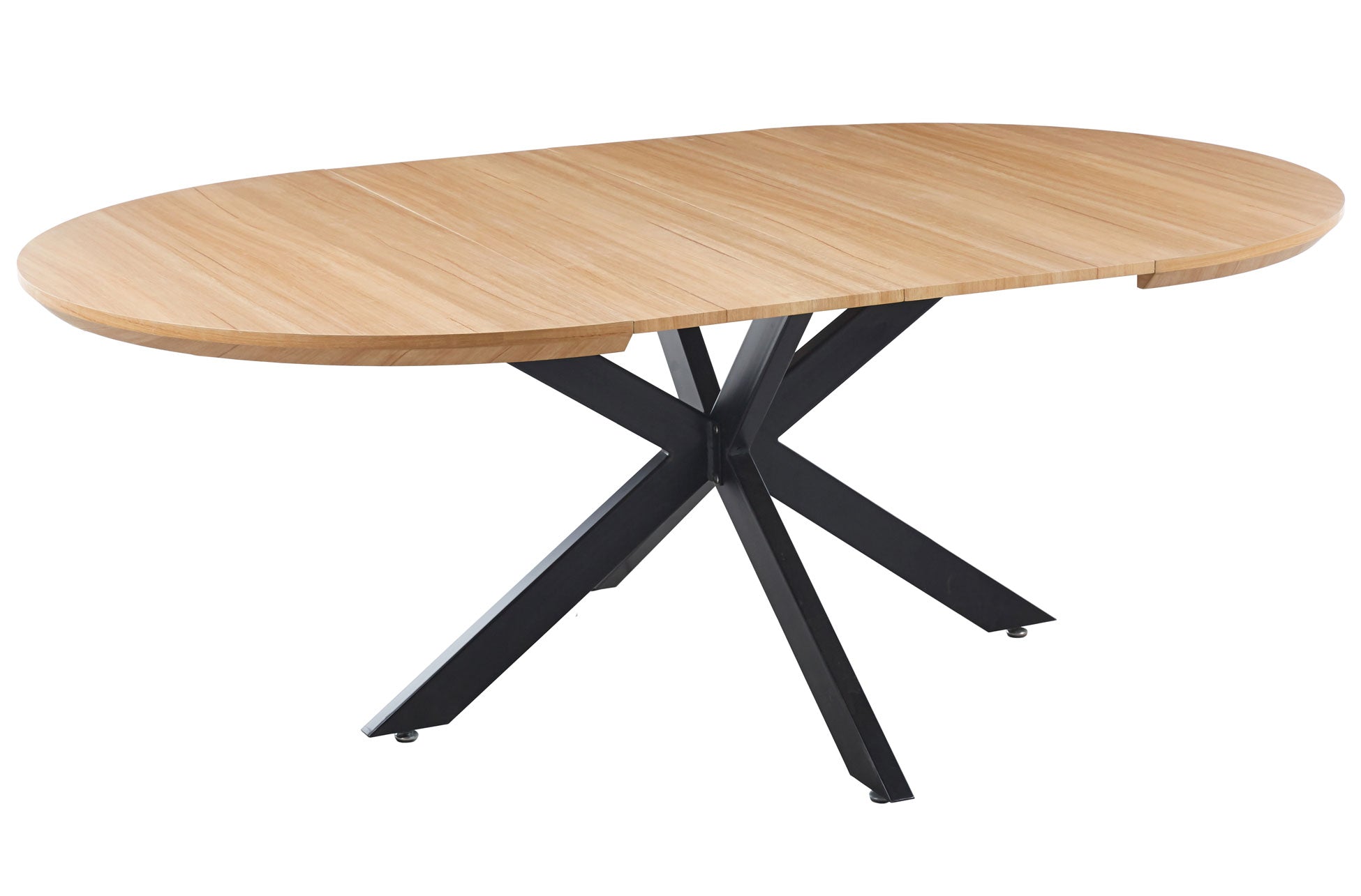 Mesa Comedor Redonda Extensible Cross 130 - 170 - 210x130 cm Oak / Negro - imagen 2