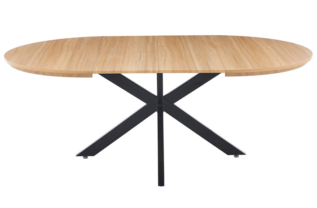 Mesa Comedor Redonda Extensible Cross 130 - 170 - 210x130 cm Oak / Negro - imagen 3