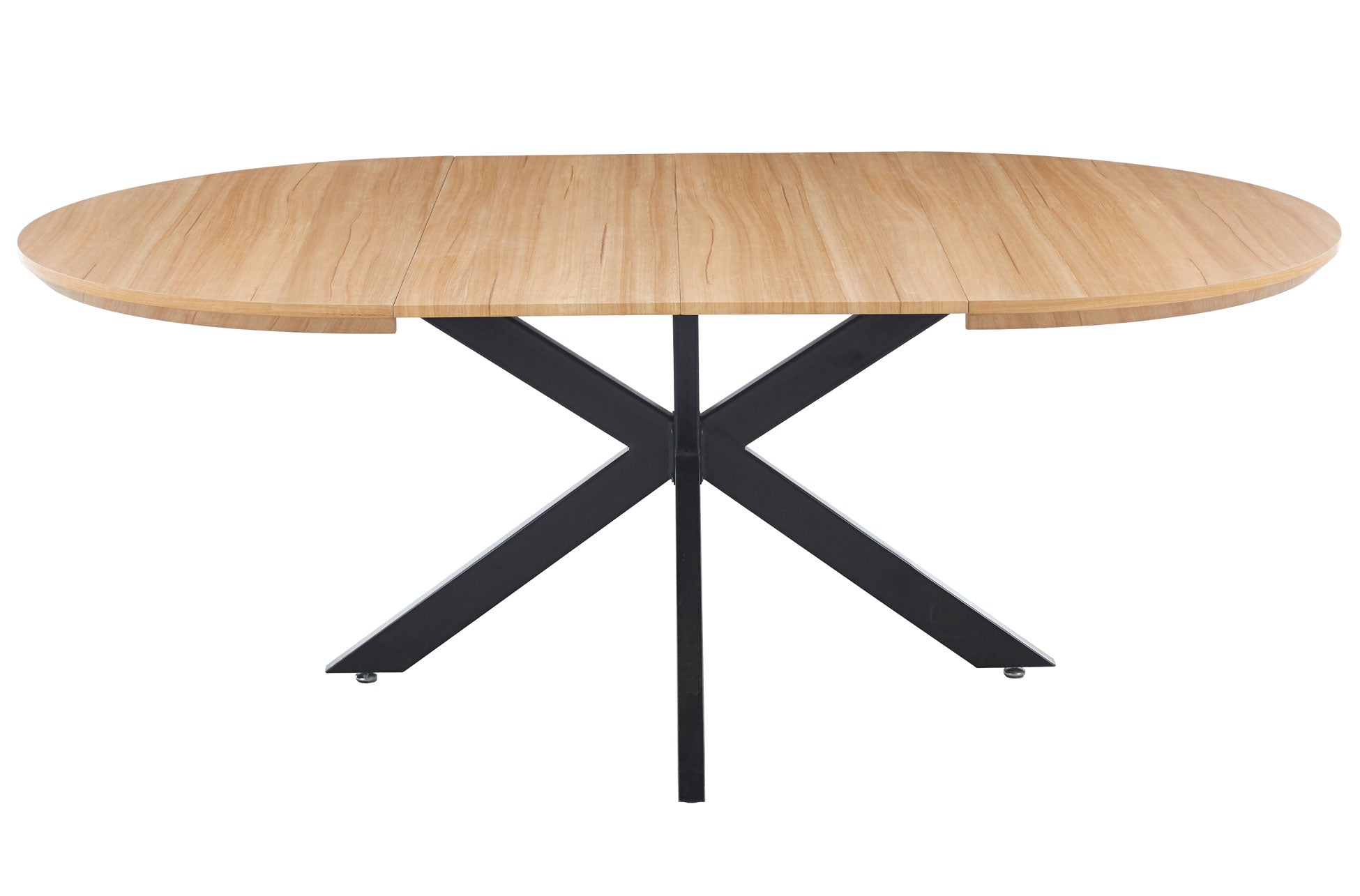 Mesa Comedor Redonda Extensible Cross 130 - 170 - 210x130 cm Oak / Negro - imagen 3