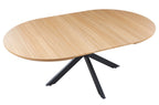 Mesa Comedor Redonda Extensible Cross 130 - 170 - 210x130 cm Oak / Negro - imagen 4