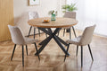 Mesa Comedor Redonda Extensible Cross 130 - 170 - 210x130 cm Oak / Negro - imagen 6