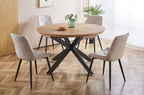 Mesa Comedor Redonda Extensible Cross 130 - 170 - 210x130 cm Oak / Negro - imagen 6