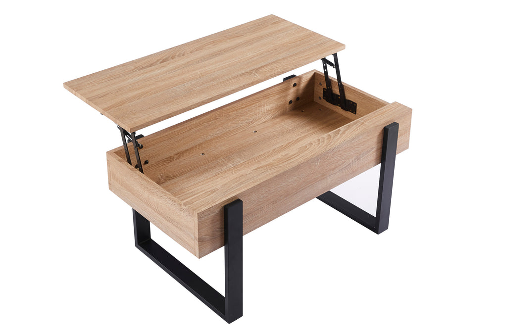 Mesa Centro Elevable 110x60 cm Industrial Oak / Negro - imagen 4