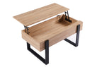 Mesa Centro Elevable 110x60 cm Industrial Oak / Negro - imagen 4