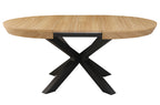 Mesa Comedor Redonda Extensible Bradley 130 - 180x130 cm Oak - imagen 3