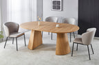 Mesa Comedor Redonda Extensible Damiano 120 - 160 - 200x120 cm Oak