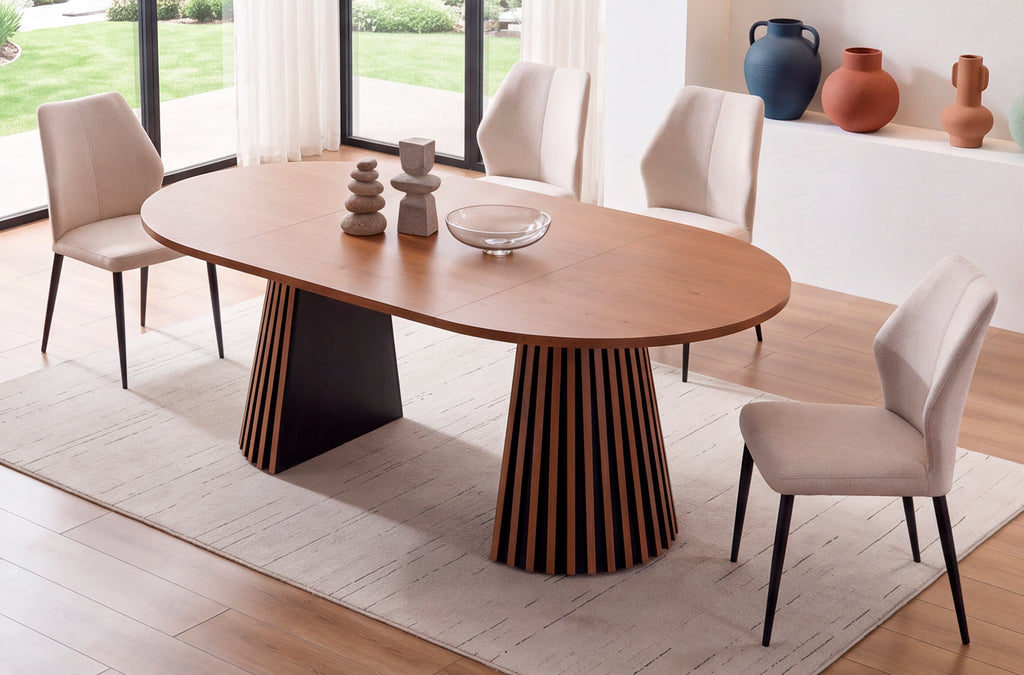 Mesa Comedor Extensible Brandon 120 - 160 - 200 cm - Nogal
