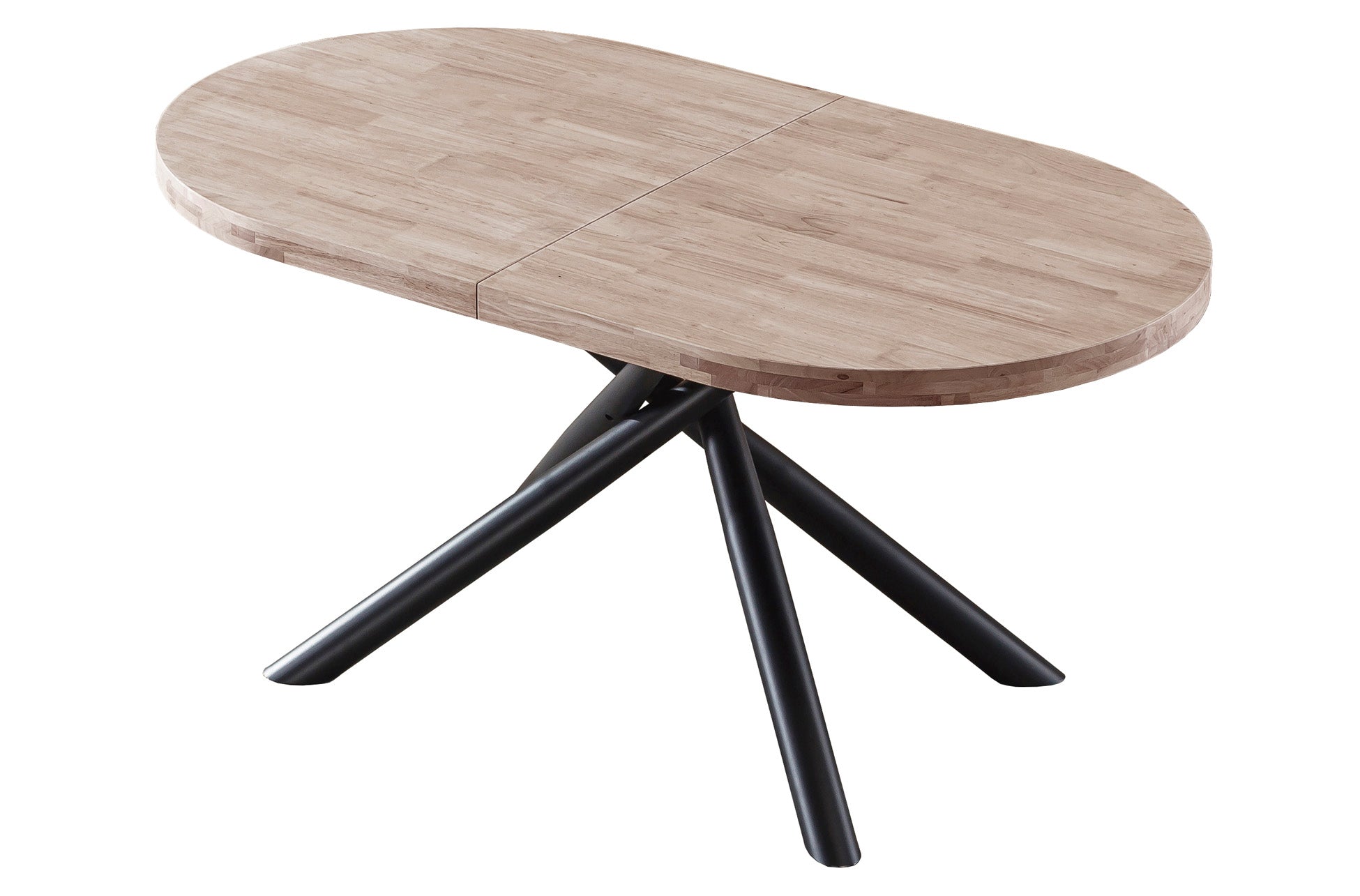 Mesa Comedor Oval Extensible 160 - 200 - 240 Senda Honey / Negro