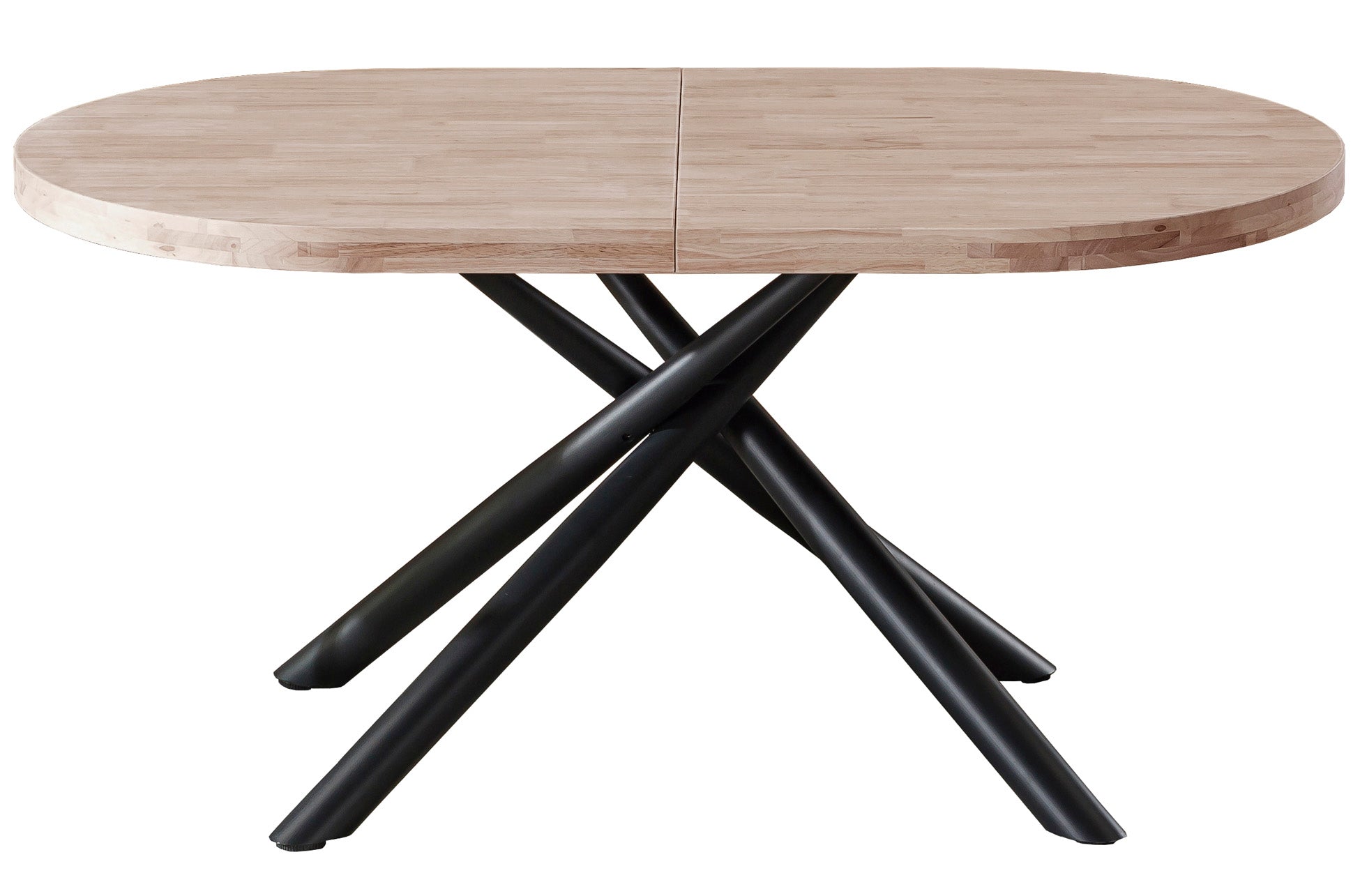 Mesa Comedor Oval Extensible 160 - 200 - 240 Senda Honey / Negro - imagen 2