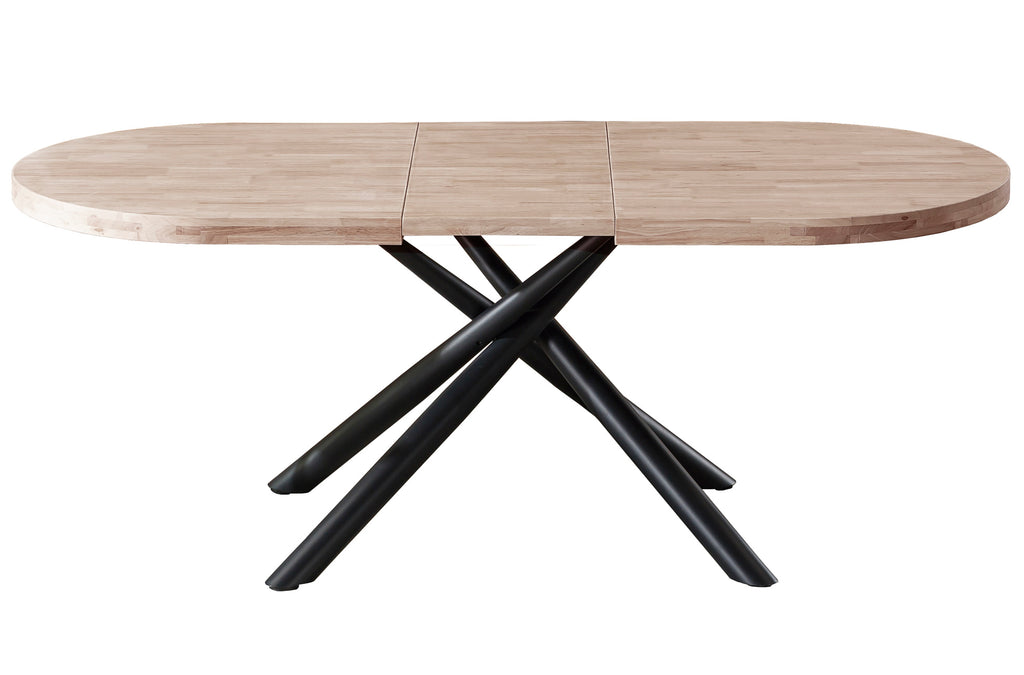 Mesa Comedor Oval Extensible 160 - 200 - 240 Senda Honey / Negro - imagen 3