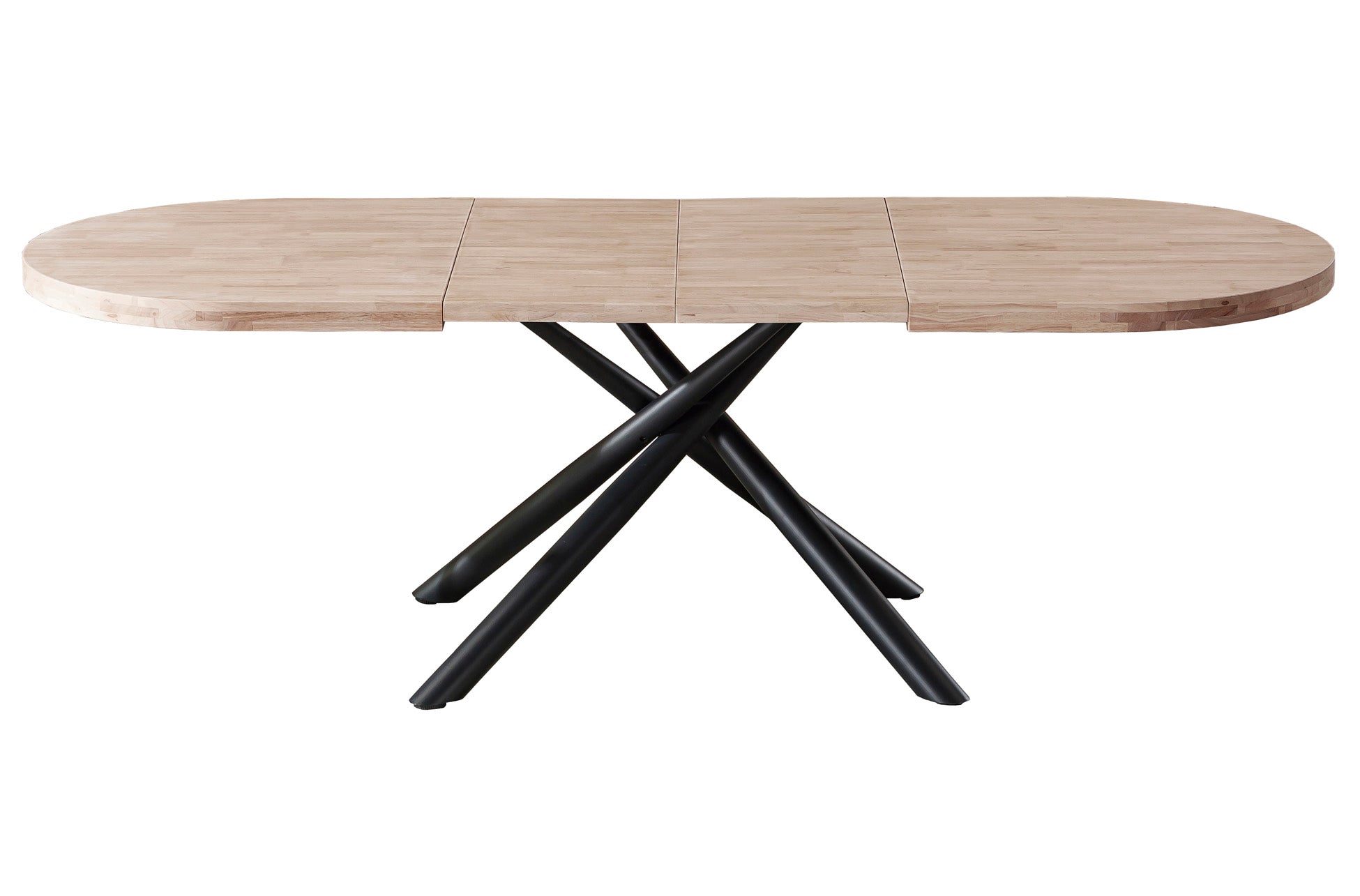 Mesa Comedor Oval Extensible 160 - 200 - 240 Senda Honey / Negro - imagen 4