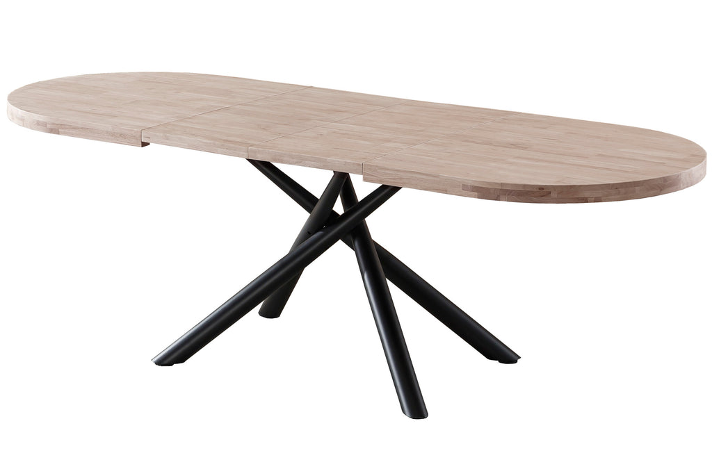 Mesa Comedor Oval Extensible 160 - 200 - 240 Senda Honey / Negro - imagen 5