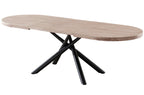 Mesa Comedor Oval Extensible 160 - 200 - 240 Senda Honey / Negro - imagen 5