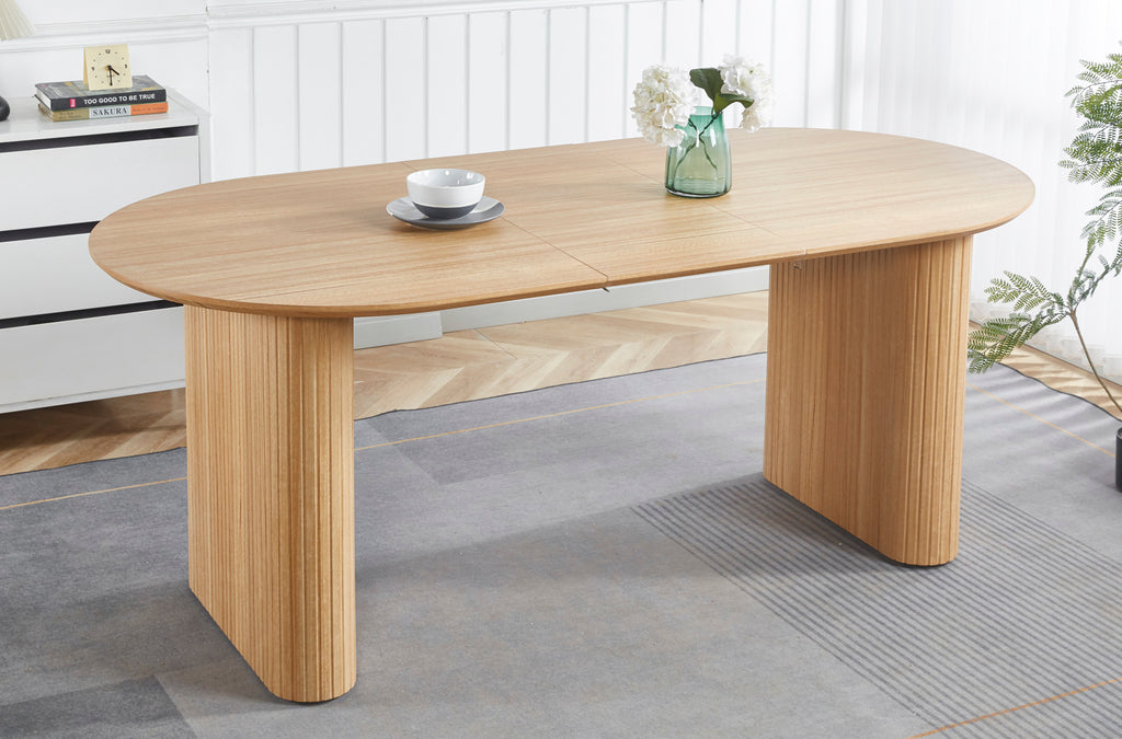 Mesa Comedor Oval Extensible 150 - 190 - 230 cm Pietra - imagen 5