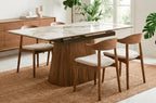 Mesa Comedor Extensible Angelina 160 - 200x90 cm Nogal / Cerámica - Nogal / Cerámica