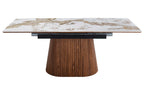 Mesa Comedor Extensible Angelina 160 - 200x90 cm Nogal / Cerámica - Nogal / Cerámica