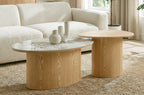 Conjunto Mesas de Centro Ashley Oak / Cerámica - Oak / Cerámica