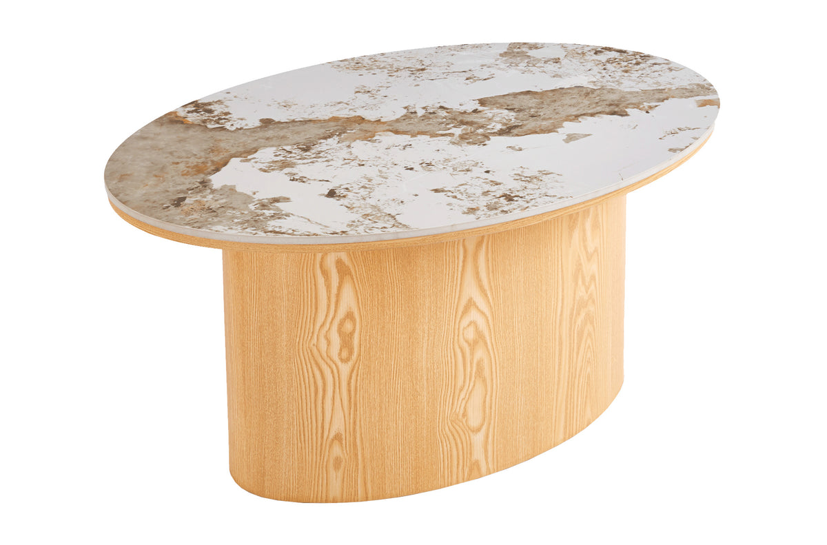 Conjunto Mesas de Centro Ashley Oak / Cerámica - Oak / Cerámica