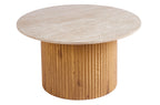 Conjunto Mesas de Centro Meryl Oak / Travertino - Oak / Travertino