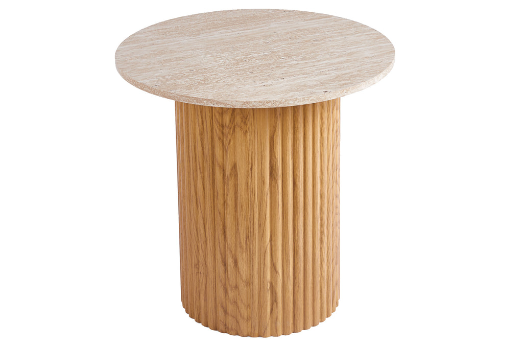Conjunto Mesas de Centro Meryl Oak / Travertino - Oak / Travertino