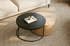 Conjunto Mesas de Centro Nido Coffee Oak / Negro - Oak / Negro