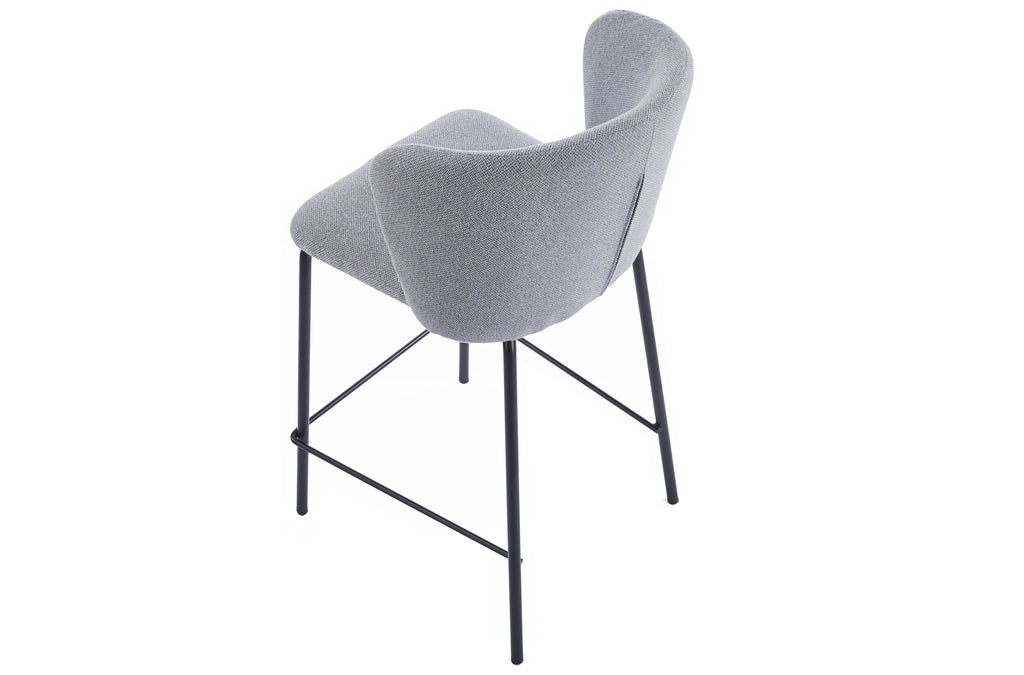 Taburete Tapizado Margot Alto Asiento 75 cm Tejido - imagen 3