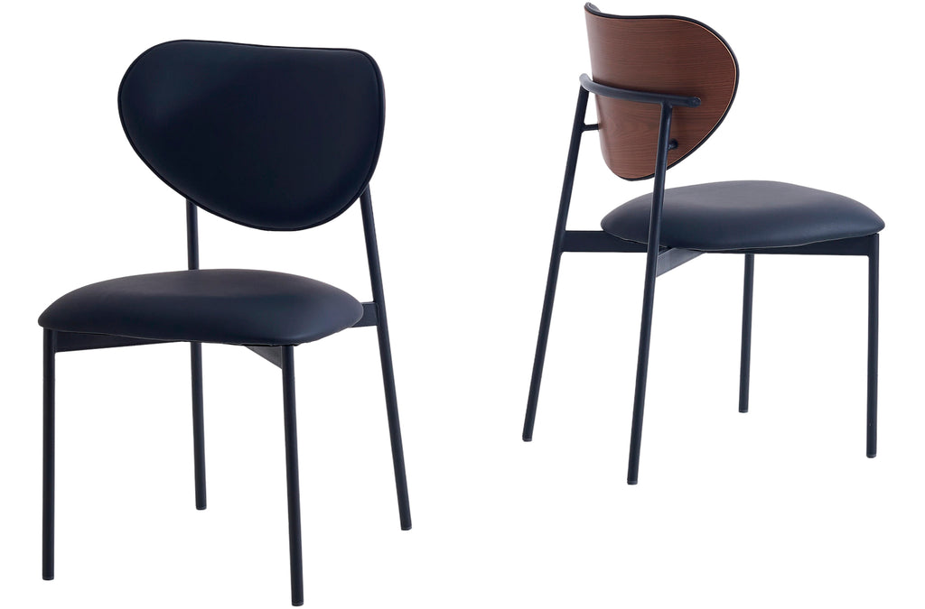 Silla Comedor Eva Símil Piel Negro - imagen 3