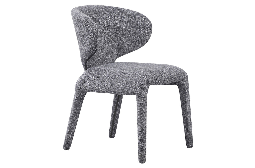 Silla Comedor Tapizada Teddy Tejido Leo (Pack 2 unidades) - Gris