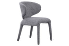 Silla Comedor Tapizada Teddy Tejido Leo (Pack 2 unidades) - Gris
