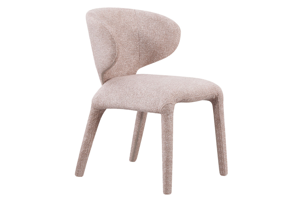 Silla Comedor Tapizada Teddy Tejido Leo (Pack 2 unidades) - Beige