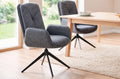 Silla Comedor Giratoria Feel Tejido Leo (Pack 2 unidades) - Gris