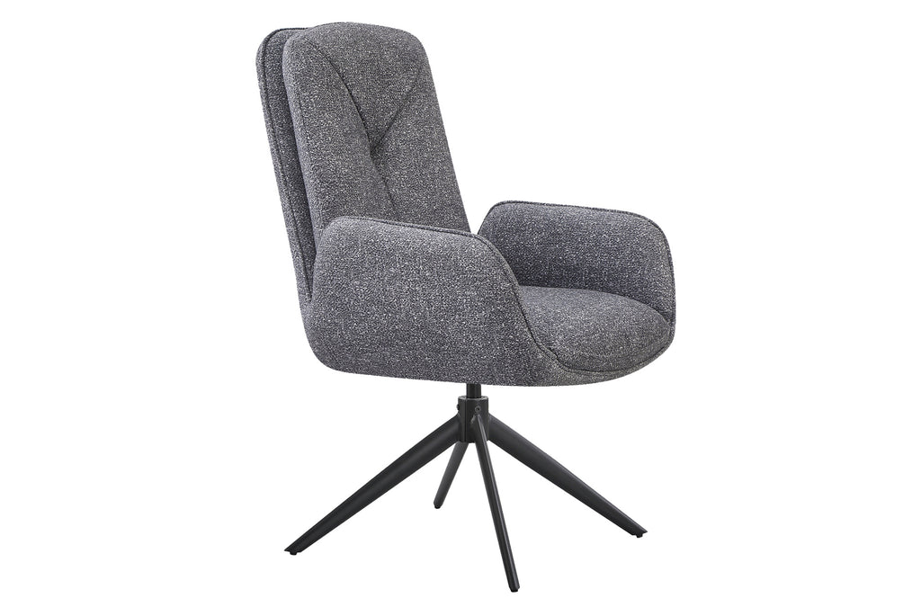 Silla Comedor Giratoria Feel Tejido Leo (Pack 2 unidades) - Gris