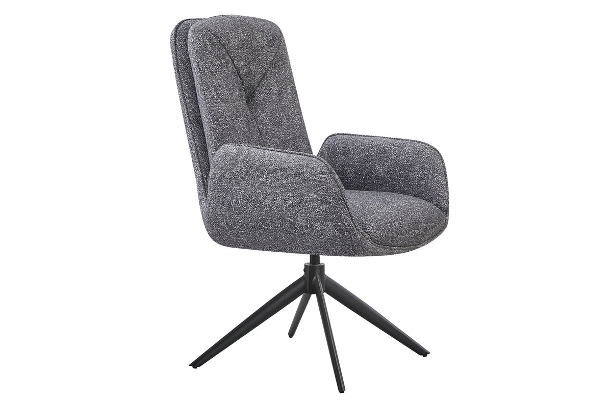 Silla Comedor Giratoria Feel Tejido Leo (Pack 2 unidades) - Gris