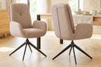 Silla Comedor Giratoria Feel Tejido Leo (Pack 2 unidades) - Beige