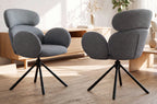 Silla Comedor Giratoria Love Tejido Leo (Pack 2 unidades) - Gris