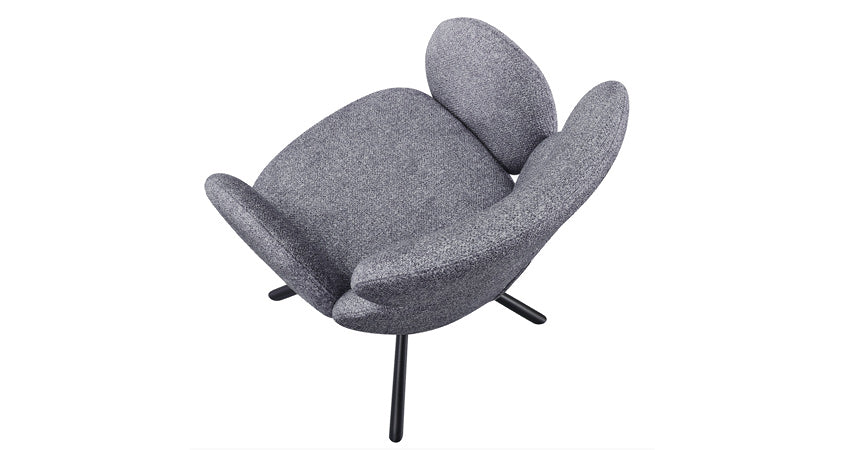 Silla Comedor Giratoria Love Tejido Leo (Pack 2 unidades) - Gris