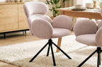 Silla Comedor Giratoria Love Tejido Leo (Pack 2 unidades) - Beige