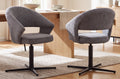 Silla Comedor Giratoria Stuttgart Tejido Leo (Pack 2 unidades) - Gris