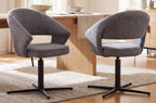 Silla Comedor Giratoria Stuttgart Tejido Leo (Pack 2 unidades) - Gris