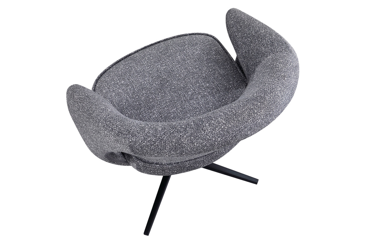 Silla Comedor Giratoria Stuttgart Tejido Leo (Pack 2 unidades) - Gris